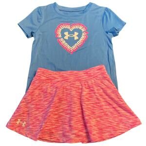 Under Armour Blue T-Shirt Skort Set Size 4T